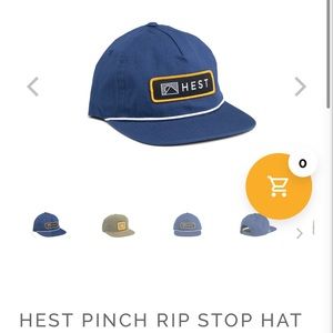 Hest blue snap bakc hat new one size pinch rip stop hat